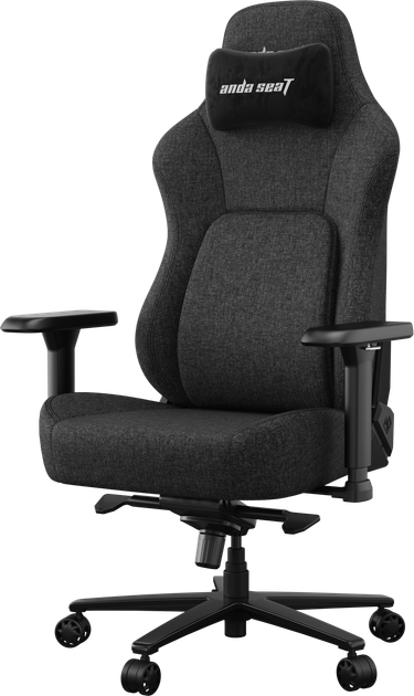 Крісло геймерське ігрове Anda Seat Phantom 4 Pro L до 100 кг Black Fabric (AD18YSDC-72-B-F-B02) - зображення 3