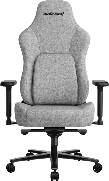 Геймерское игровое кресло Anda Seat Phantom 4 Pro L до 100 кг Gray Fabric (AD18YSDC-72-G-F-G02) нагрузка до 100 кг, лён, пена, гарантия 24 мес, наклон спинки 135 °, рост до 185 см - изображение 4