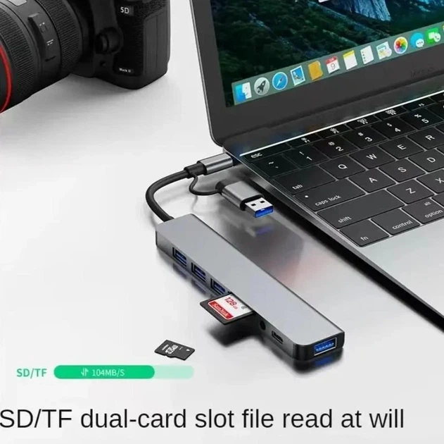 Универсальный USB 3.0 хаб + кардридер + звуковая карта SmartGo 8в1 - Фото 6 Универсальный USB 3.0 хаб + кардридер + звуковая карта SmartGo 8в1 - изображение 6