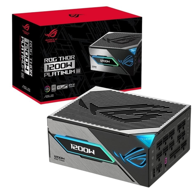 Блок живлення ASUS ROG Thor 1200W Platinum III ATX 3.1 вентилятор 135 мм Black (90YE00V8-B0NA00) - зображення 10