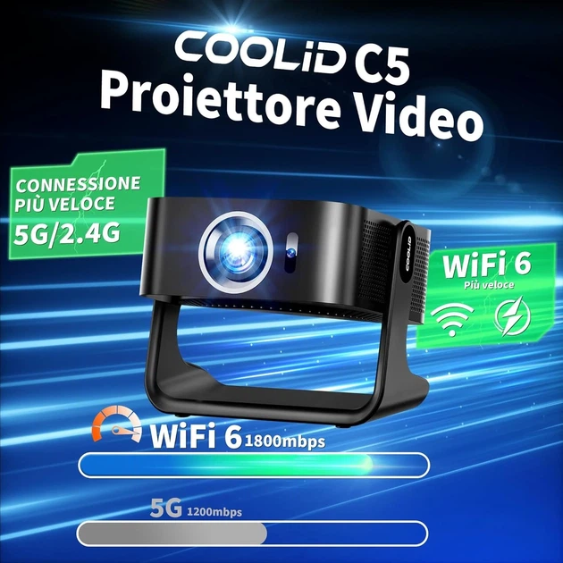 Проектор COOLID C5 Full HD Wi-Fi Bluetooth Android (102252859) - Уцінка - зображення 3