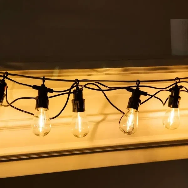 Ретро-гірлянда вулична 10 LED довжина 5 метрів, теплий білий S14Y - зображення 5