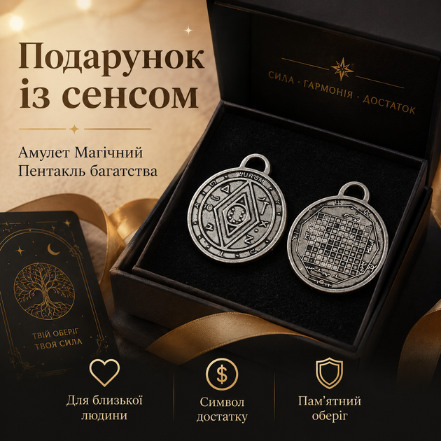 Амулет богатства Магический Пентакль Серебристый Защитный амулет Талисман удачи Кулон амулет - изображение 8