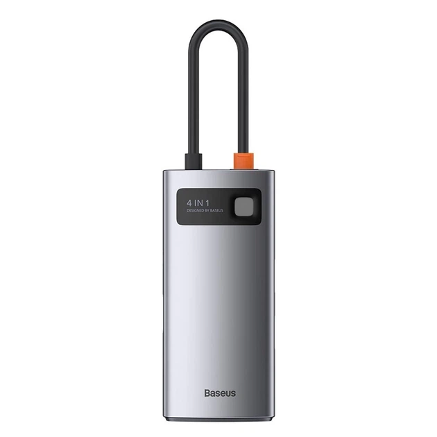 USB-хаб Baseus Multifunctional Metal Gleam 4-in-1 (CAHUB-CY0G) - зображення 2