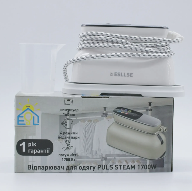 Отпариватель с функцией утюга Esllse PULS STEAM 1700 Вт - Фото 15 Отпариватель с функцией утюга Esllse PULS STEAM 1700 Вт - зображення 15
