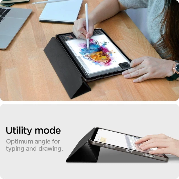 Чехол Spigen Smart Fold для iPad Pro 12.9 2021 Black (ACS02882) - Фото 15 Чехол Spigen Smart Fold для iPad Pro 12.9 2021 Black (ACS02882) - изображение 15