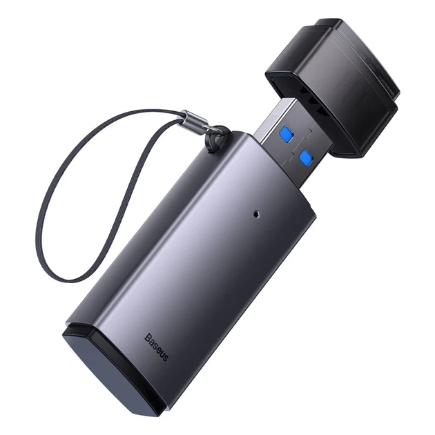 Кардридер Baseus Lite Series USB-A to SD/TF Grey (WKQX060013) - изображение 5