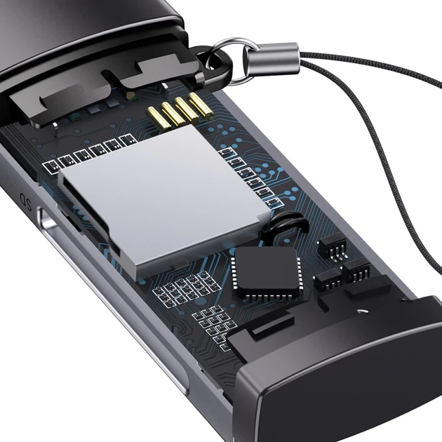 Кардридер Baseus Lite Series USB-A to SD/TF Grey (WKQX060013) - изображение 7