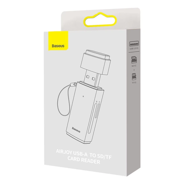 Кардридер Baseus Lite Series USB-A to SD/TF Grey (WKQX060013) - изображение 8