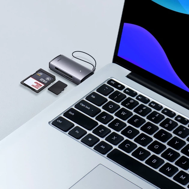 Кардридер Baseus Lite Series USB-A to SD/TF Grey (WKQX060013) - изображение 10