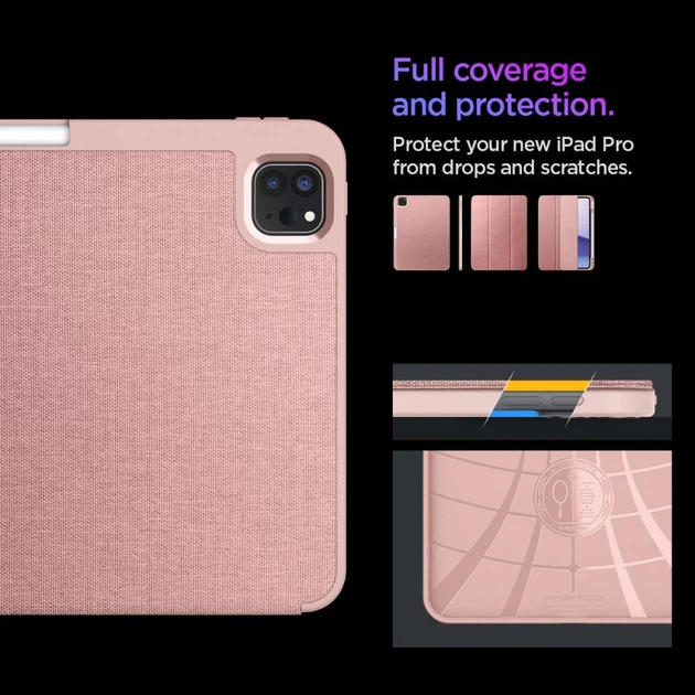 Чехол Spigen Urban Fit для iPad Pro 11 2024 5th Gen Rose Gold (ACS07021) - Фото 14 Чехол Spigen Urban Fit для iPad Pro 11 2024 5th Gen Rose Gold (ACS07021) - изображение 14
