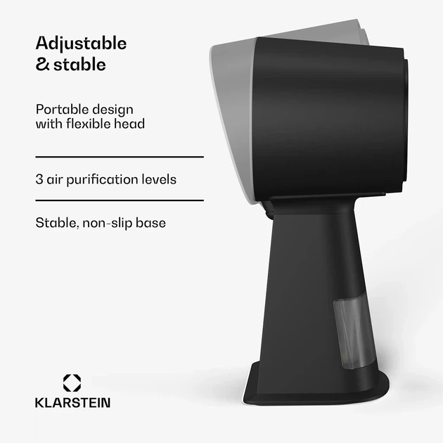 Вытяжка мини для кухни Klarstein WanderVent 200 м³/ч 60 дБ немецкая компактная кухонная Мини-вытяжка настольная чёрная - изображение 9