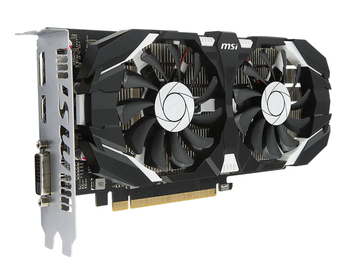 Видеокарта GeForce GTX 1050 2GB MSI GT OC (GTX 1050 2GT OC) Б/У - изображение 2