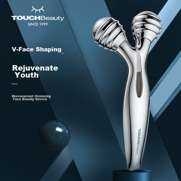 Устройство для ухода за лицом TOUCHBeauty с микротоковой терапией, роликовый массажер для лица и тела, массажный инструмент, подарок на день рождения для женщин. - изображение 9