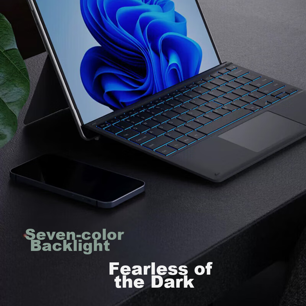 Чехол-клавиатура BIAZE Bluetooth с подсветкой и тачпадом для Microsoft Surface Go 1/2/3/4 - Фото 6 Чехол-клавиатура BIAZE Bluetooth с подсветкой и тачпадом для Microsoft Surface Go 1/2/3/4 - изображение 6