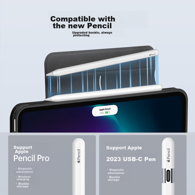 Чохол ESR для iPad Pro 11 дюймів 2025/2024 M5/M4 магнітний ударостійкий, чорний - Фото 11 Чохол ESR для iPad Pro 11 дюймів 2025/2024 M5/M4 магнітний ударостійкий, чорний - зображення 11