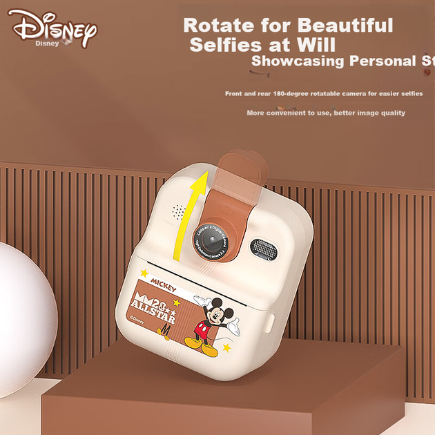 Фотоаппарат Disney HD02 Mickey детский с мгновенной печатью, для путешествий, в фирменной коробке - изображение 6