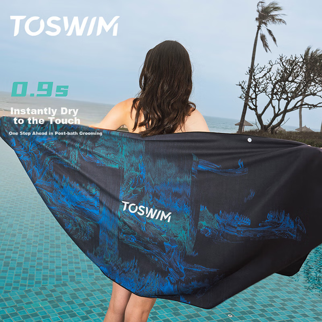 Полотенце TOSWIM быстросохнущее для плавания и фитнеса, Misty Floral Shadow - Фото 6 Полотенце TOSWIM быстросохнущее для плавания и фитнеса, Misty Floral Shadow - изображение 6
