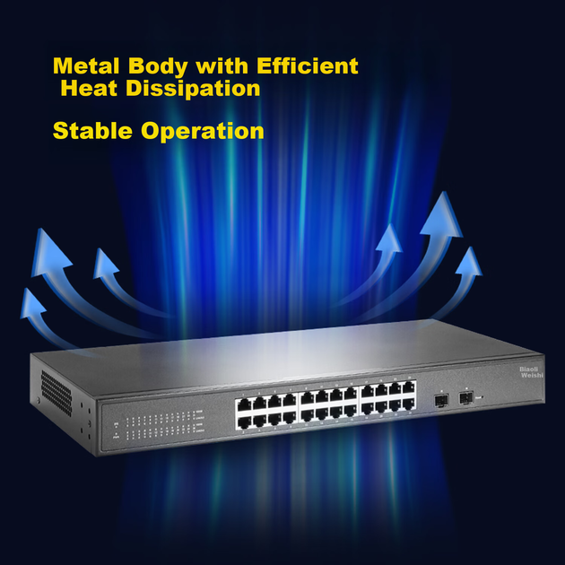 Коммутатор управляемый Xilivision SR-SG2226F 24 порта Gigabit и 2 SFP, VLAN, мониторинг - изображение 7