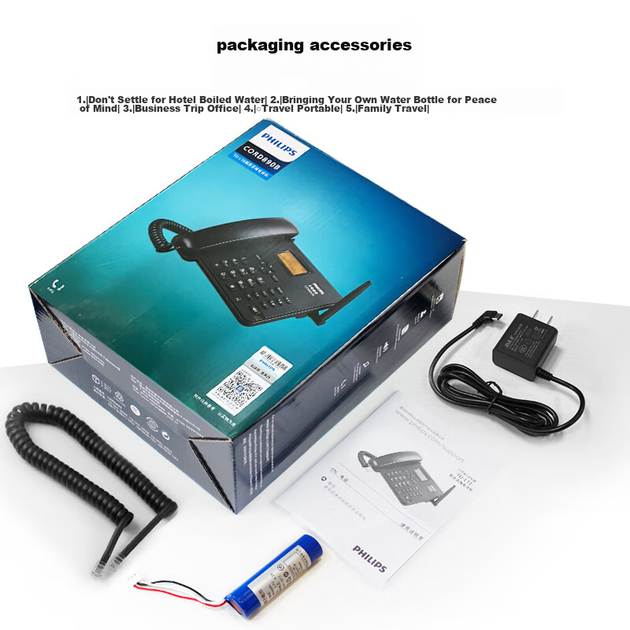 Телефон PHILIPS CORD890D стационарный с SIM-картой 4G и 5G, громкой связью, белый - Фото 13 Телефон PHILIPS CORD890D стационарный с SIM-картой 4G и 5G, громкой связью, белый - изображение 13
