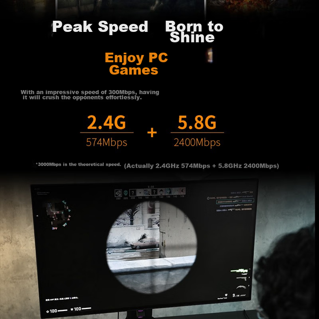 Вбудована бездротова мережева карта COMFAST AX200-PRO Gigabit Intel Dual-Band 5G для настільних комп'ютерів, WiFi 6 + Bluetooth 5.2 + WiFi приймач - зображення 6