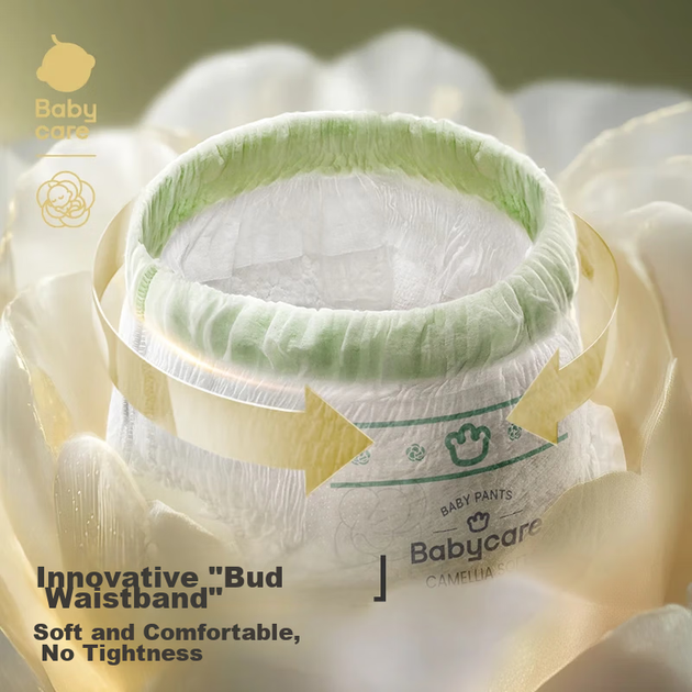 Подгузники-трусики Babycare Jinshan Camellia размер L, 28 шт, 9-14 кг, ультратонкие дышащие - изображение 6