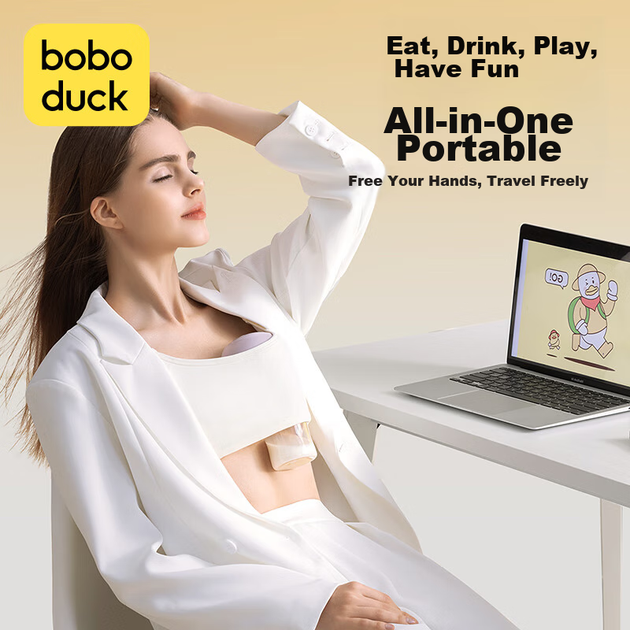 Молокоотсос Boboduck F5107 электрический портативный бесконтактный, PPSU, фиолетовый - изображение 10