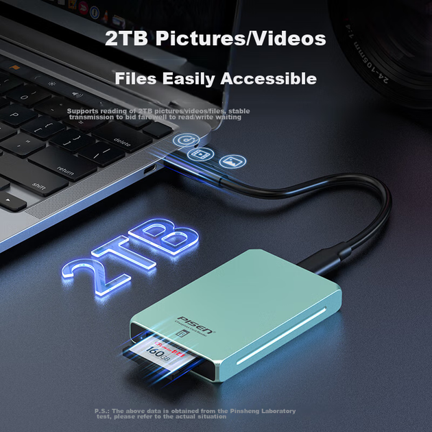 Картридер Pisen USB 3.2 для карт CFexpress Type B, скорость 10 Гбит/с, для камер Canon, Nikon и iPhone 15 и 16 - изображение 9