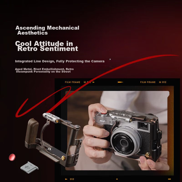 SmallRig 4558, чохол для камери Fuji X100VI, бездзеркальна фотокамера, вінтажна дихаюча внутрішня підкладка з натуральної шкіри, захисний чохол - зображення 8
