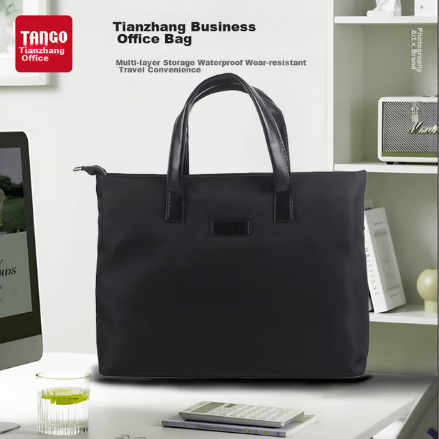 Портфель TANGO LH928 діловий з екошкіри водонепроникний, чорний - Фото 4 Портфель TANGO LH928 діловий з екошкіри водонепроникний, чорний - зображення 4