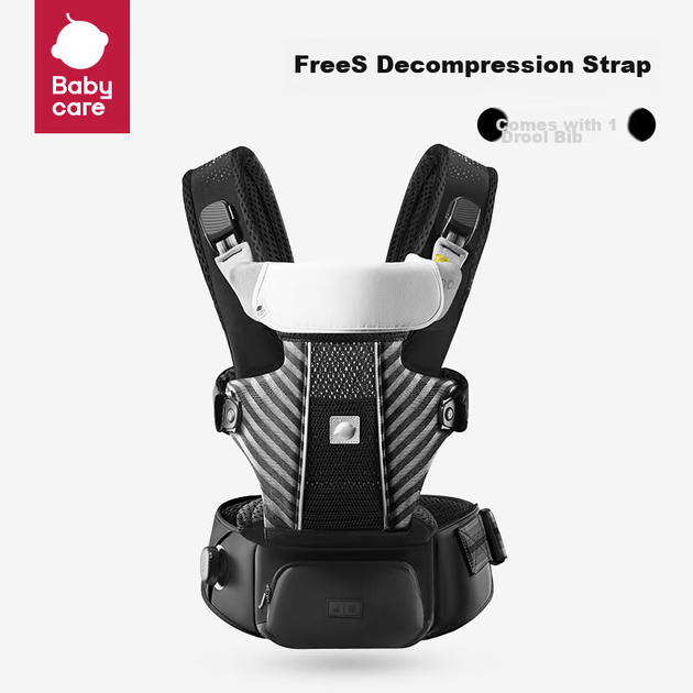 Переноска Babycare на пояс для новорожденных легкая, размер S, черная - изображение 4