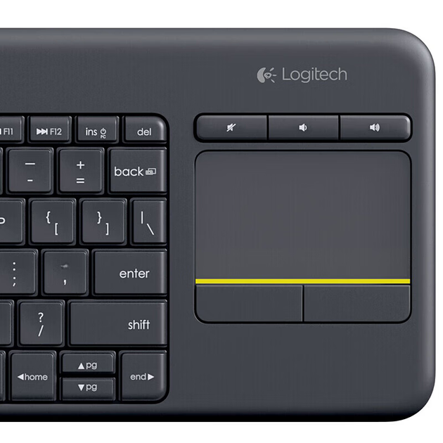 Клавиатура Logitech K400 Plus с сенсорным управлением Wireless Black - Фото 4 Клавиатура Logitech K400 Plus с сенсорным управлением Wireless Black - изображение 4