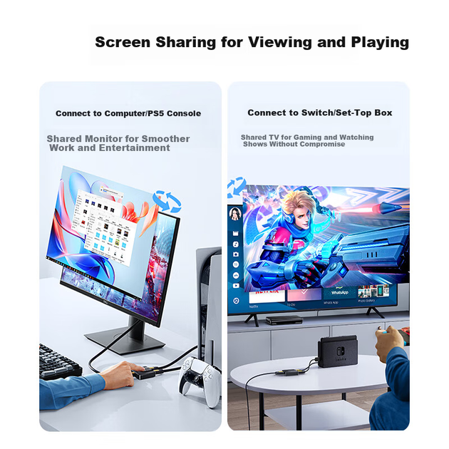 Переключатель UGREEN 50966 HDMI 2.0 двунаправленный 2 в 1, 4K 60 Гц - изображение 6
