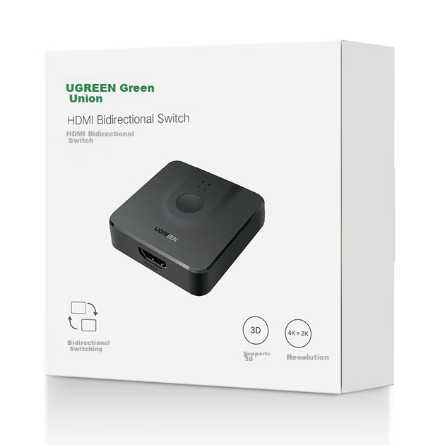 Переключатель UGREEN 50966 HDMI 2.0 двунаправленный 2 в 1, 4K 60 Гц - изображение 9