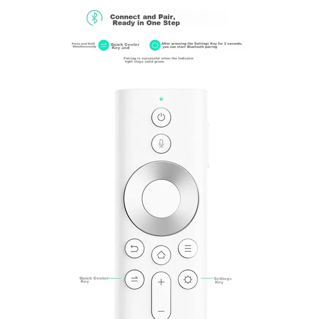 Пульт дистанционного управления JMGO Bluetooth с голосовым управлением, универсальный, белый, совместим с несколькими проекторами - изображение 3