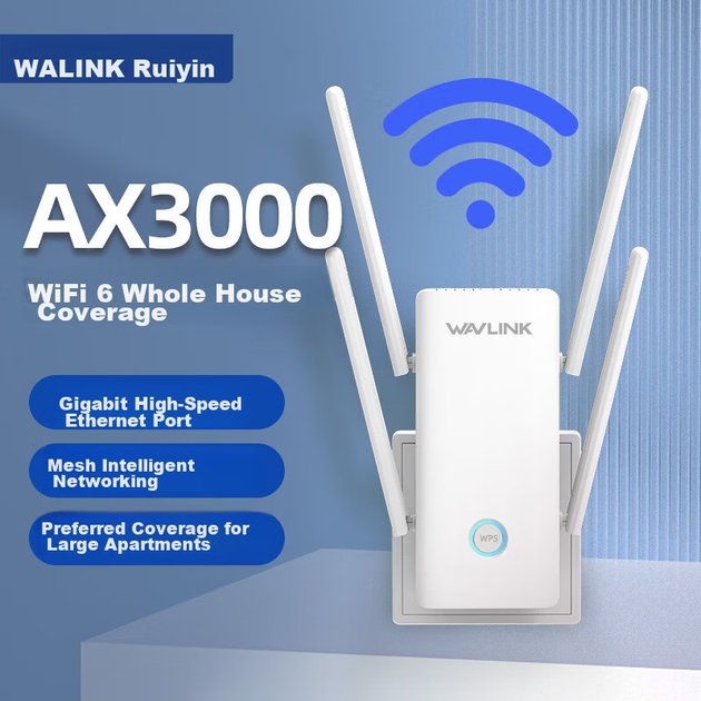 Усилитель сигнала Wi-Fi Wavlink D6X двухдиапазонный AX3000 Wi-Fi 6 - изображение 6