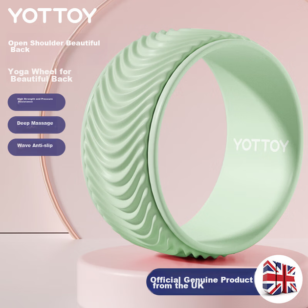 Йога-колесо Yottoy для раскрытия спины, оборудование для йоги для начинающих, приспособление для прогибов назад, волшебное кольцо, пилатес-круг - изображение 4