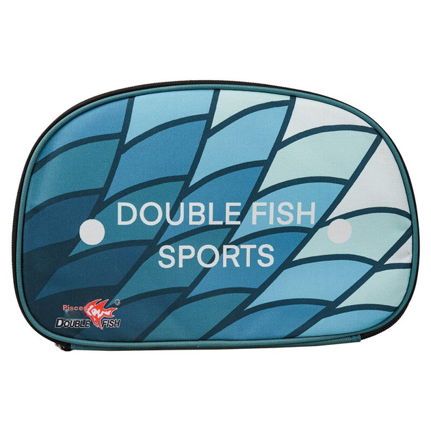 Ракетка для настольного тенниса DOUBLE FISH, прямая рукоятка, одинарная ракетка, короткая рукоятка, 9-звездочная конструкция, губка Infinite Blue, основание из углеродного волокна, с чехлом. - изображение 10