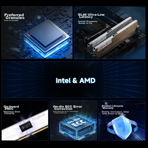 Модуль оперативной памяти KINGBANK 16 ГБ DDR5 4800 для настольных компьютеров, Yinjue - изображение 6
