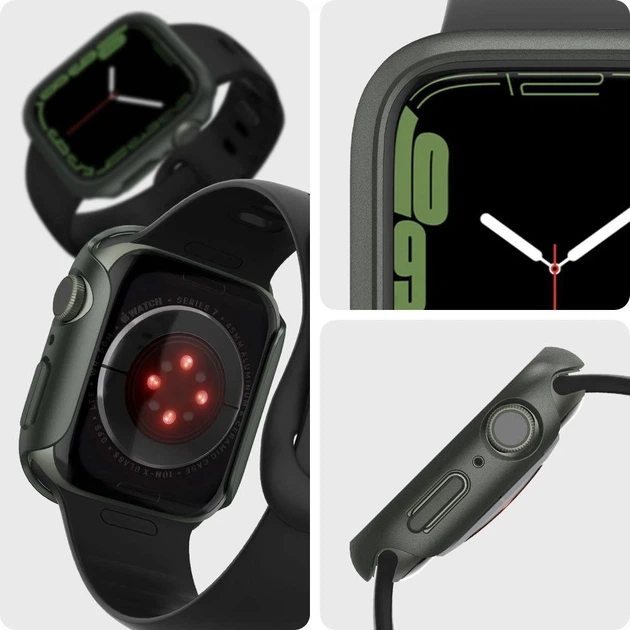 Чохол Spigen для Apple Watch 7 45 mm Thin Fit Military Green (ACS04175) - Фото 10 Чохол Spigen для Apple Watch 7 45 mm Thin Fit Military Green (ACS04175) - зображення 10
