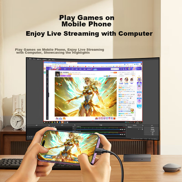 Карта видеозахвата UGREEN HDMI 2K для камер, Switch/PS5 и планшетов, USB - изображение 7