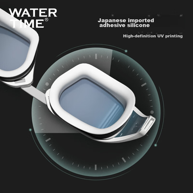 Окуляри для плавання WATERTIME з діоптріями -2.00 та дзеркальним покриттям, білі - Фото 11 Окуляри для плавання WATERTIME з діоптріями -2.00 та дзеркальним покриттям, білі - зображення 11