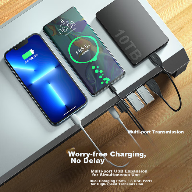 Підставка ICE COOREL T2 під монітор складана з USB 3.0-хабом - зображення 6