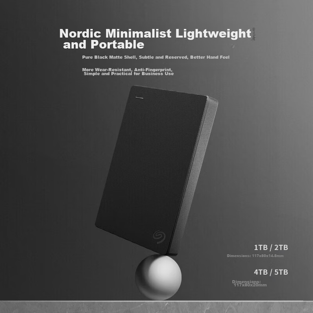 Портативный жесткий диск SEAGATE 1 ТБ USB 3.0 Simple Series 2,5 дюйма, черный, механический, портативный, большой емкости, внешний, для ноутбука, офиса, восстановления данных. - Фото 5 Портативный жесткий диск SEAGATE 1 ТБ USB 3.0 Simple Series 2,5 дюйма, черный, механический, портативный, большой емкости, внешний, для ноутбука, офиса, восстановления данных. - изображение 5