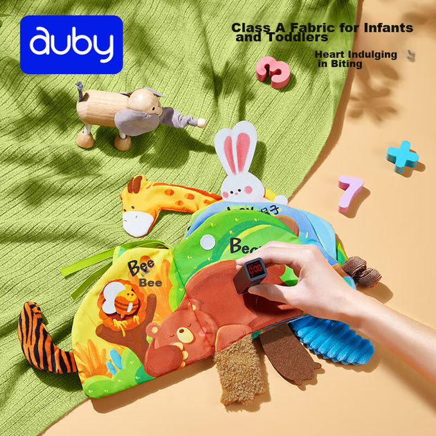 Книжка Auby тканевая с 3D-элементами развивающая для новорожденных - изображение 12