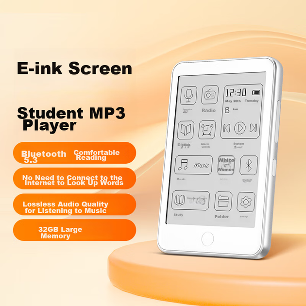 MP3-плеер FAMUE BF01 с сенсорным экраном E-Ink, 64 ГБ, с подсветкой, портативный, для изучения английского, Bluetooth-колонка, англо-китайский словарь - изображение 4