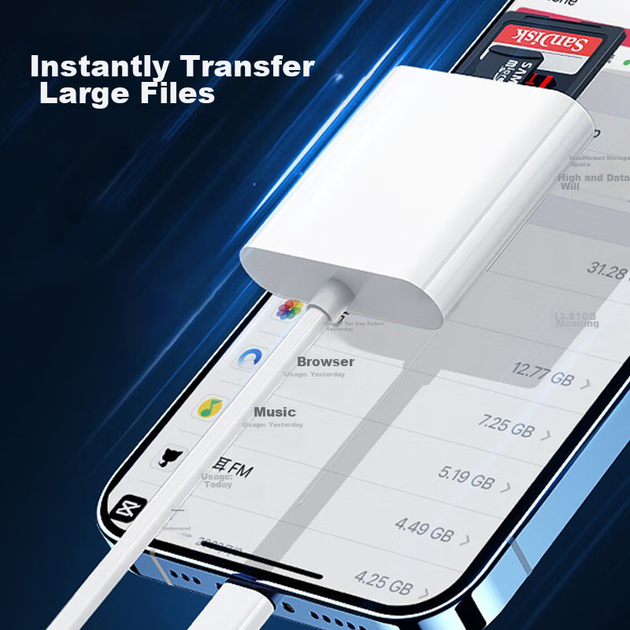 Картридер LinkStone для iPhone на CF, SD и TF с Lightning и OTG - изображение 5
