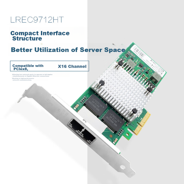 LR-LINK Lianrui LREC9712HT PCIEx4 гігабітна двопортова мережева карта I350-T2 Chip Server машинного зору промислова камера мережевий адаптер - зображення 5