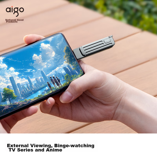 Флеш-накопичувач Aigo 256 ГБ типу C USB 3.2 високошвидкісний, W381 швидкість читання 220 МБ/с, сумісний з телефонами та комп'ютерами, офісний USB-накопичувач для бізнесу, портативний флеш-накопичувач для подорожей - зображення 4