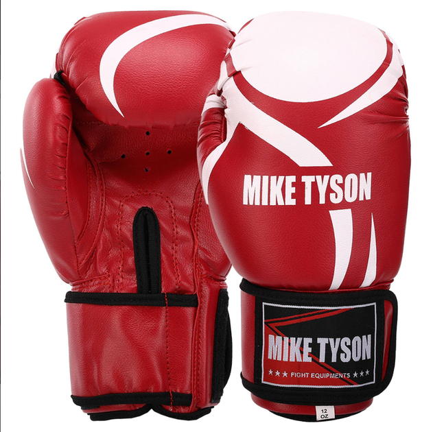 Боксерські рукавички PVC MIKE TYSON VL-4544, червоний колір, 10 унцій - зображення 2